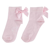 A'Dee Girls Baby Pink Bow Ankle Socks